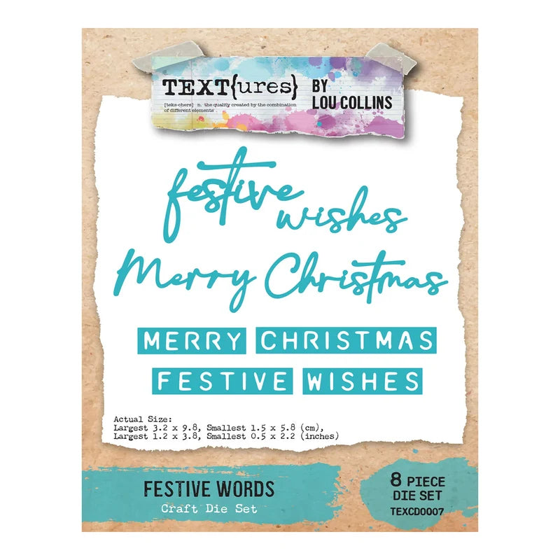 TEXT(ures) Festive Words -  Craft Die Set