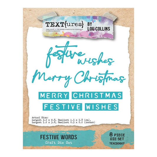TEXT(ures) Festive Words -  Craft Die Set