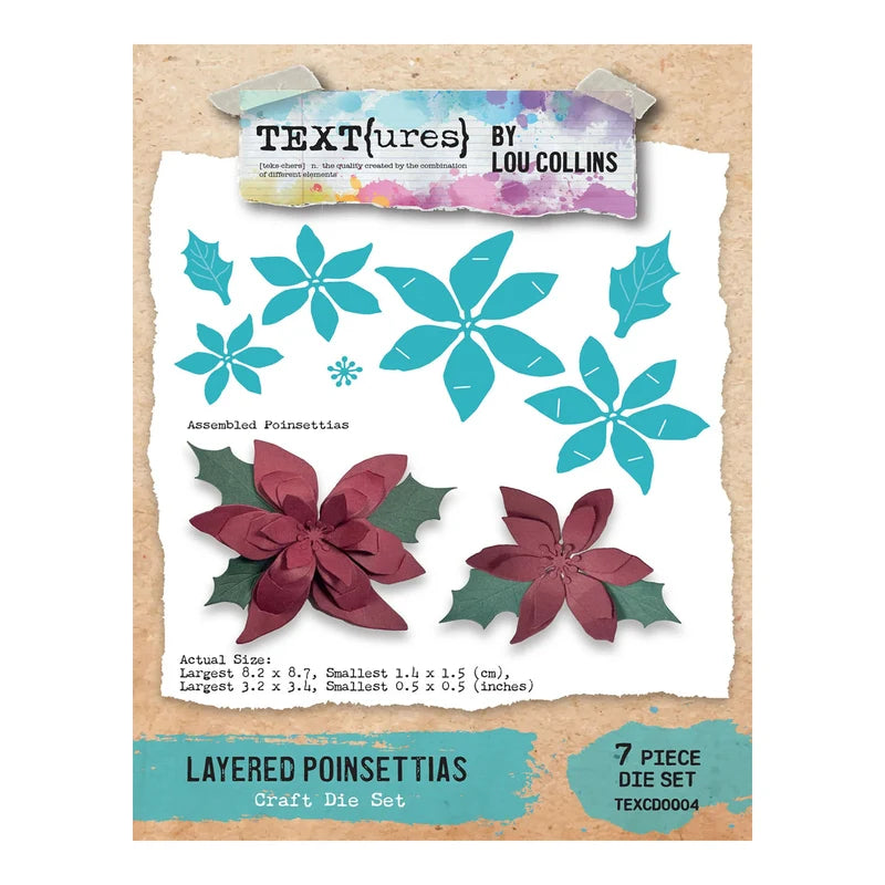 TEXT(ures) Layered Poinsettias -  Craft Die Set