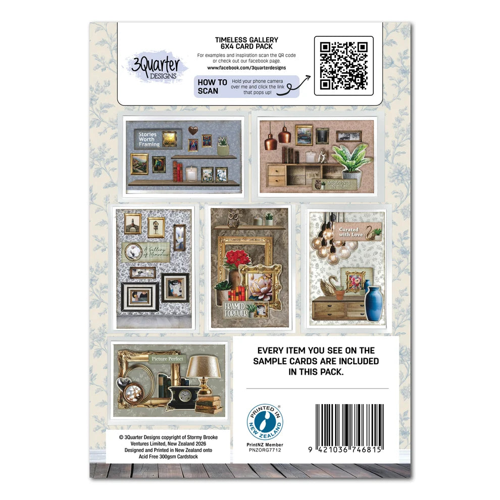 3 Quarter Designs - Timeless Gallery Collection 6x4 Card Pack