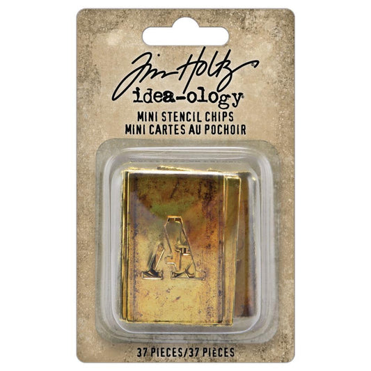 Tim Holtz - Idea-ology Stencil Chips - Letters & Numbers