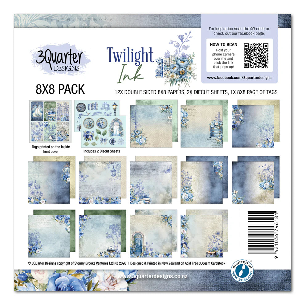 3 Quarter Designs - Twilight Ink  Collection 8x8 Pack