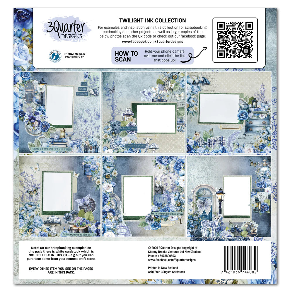 3 Quarter Designs -Twilight Ink Collection Designer Paper & Diecuts Set