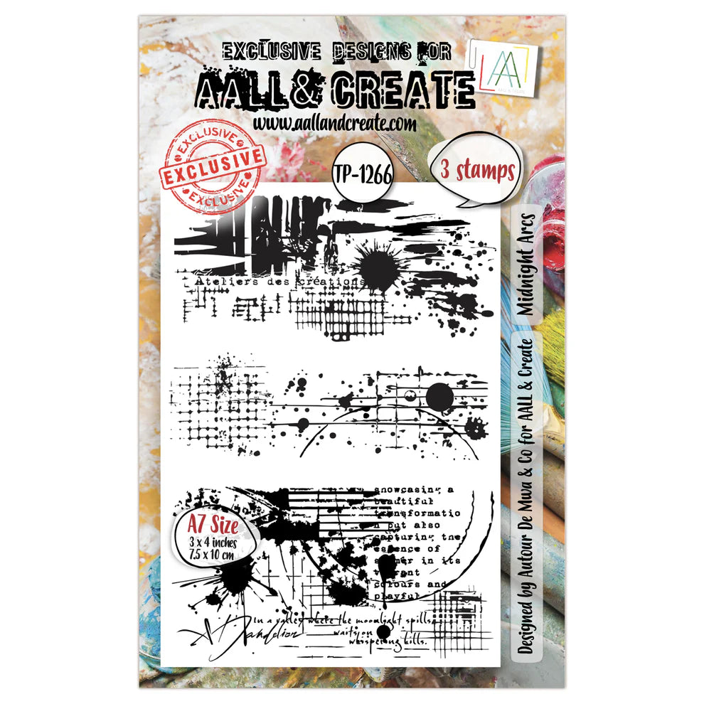 AALL & CREATE - A7 Stamps - Midnight Arcs #1266