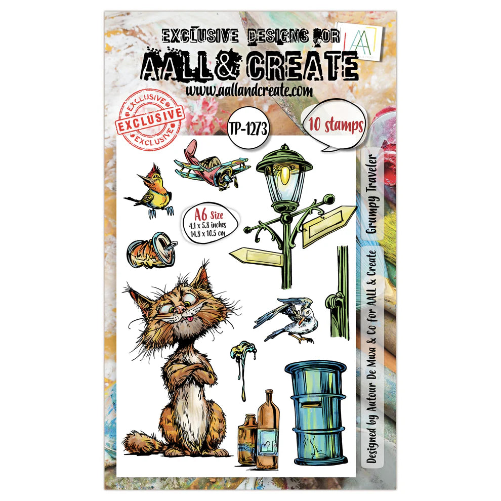 AALL & CREATE - A6 Stamps - Grumpy Traveler #1273