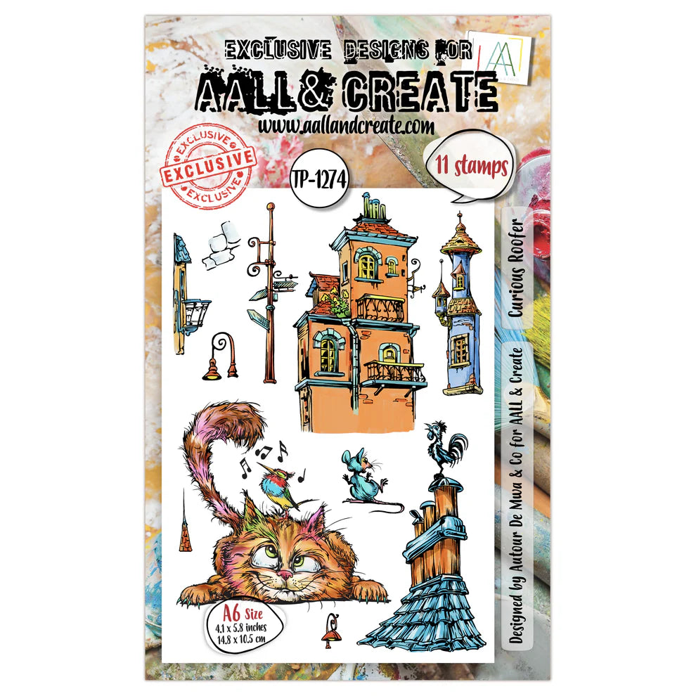 AALL & CREATE - A6 Stamps - Curious Roofer #1274
