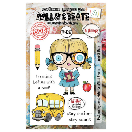 AALL & CREATE - A7 Stamps -School daze #1287