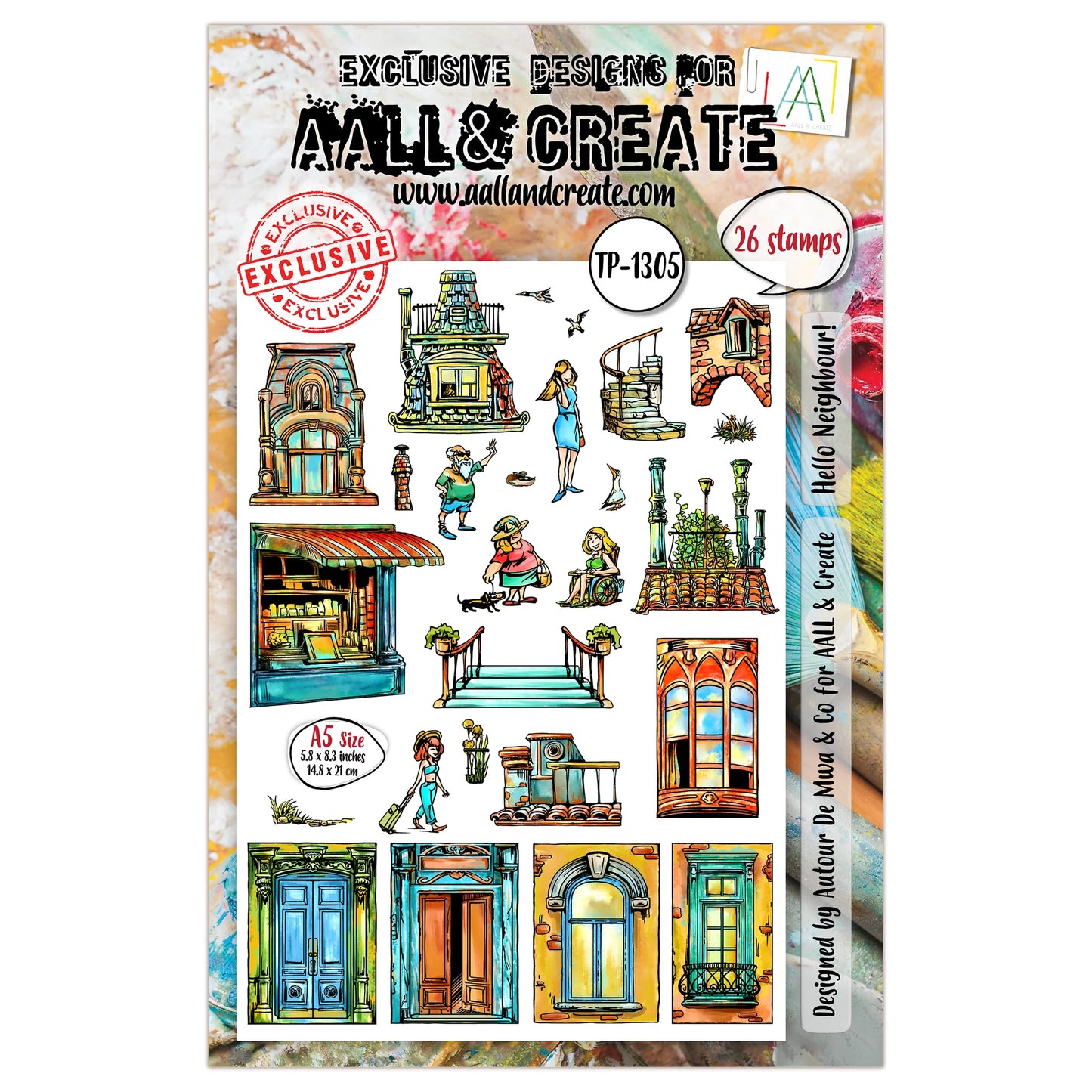 AALL & CREATE - A5 Stamps - Hello Neighbour!  #1305