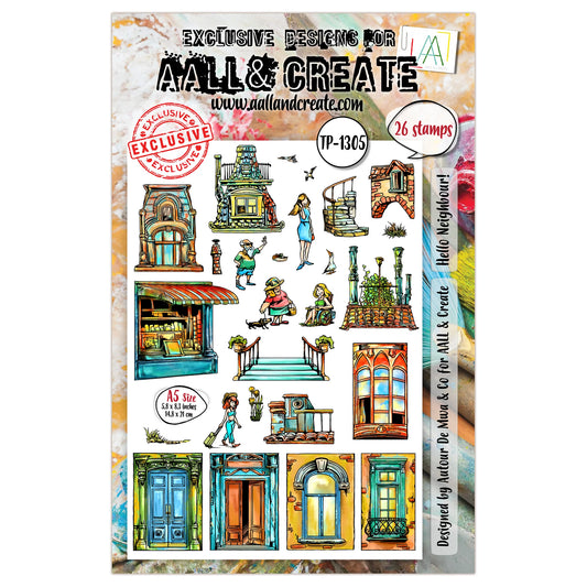 AALL & CREATE - A5 Stamps - Hello Neighbour!  #1305