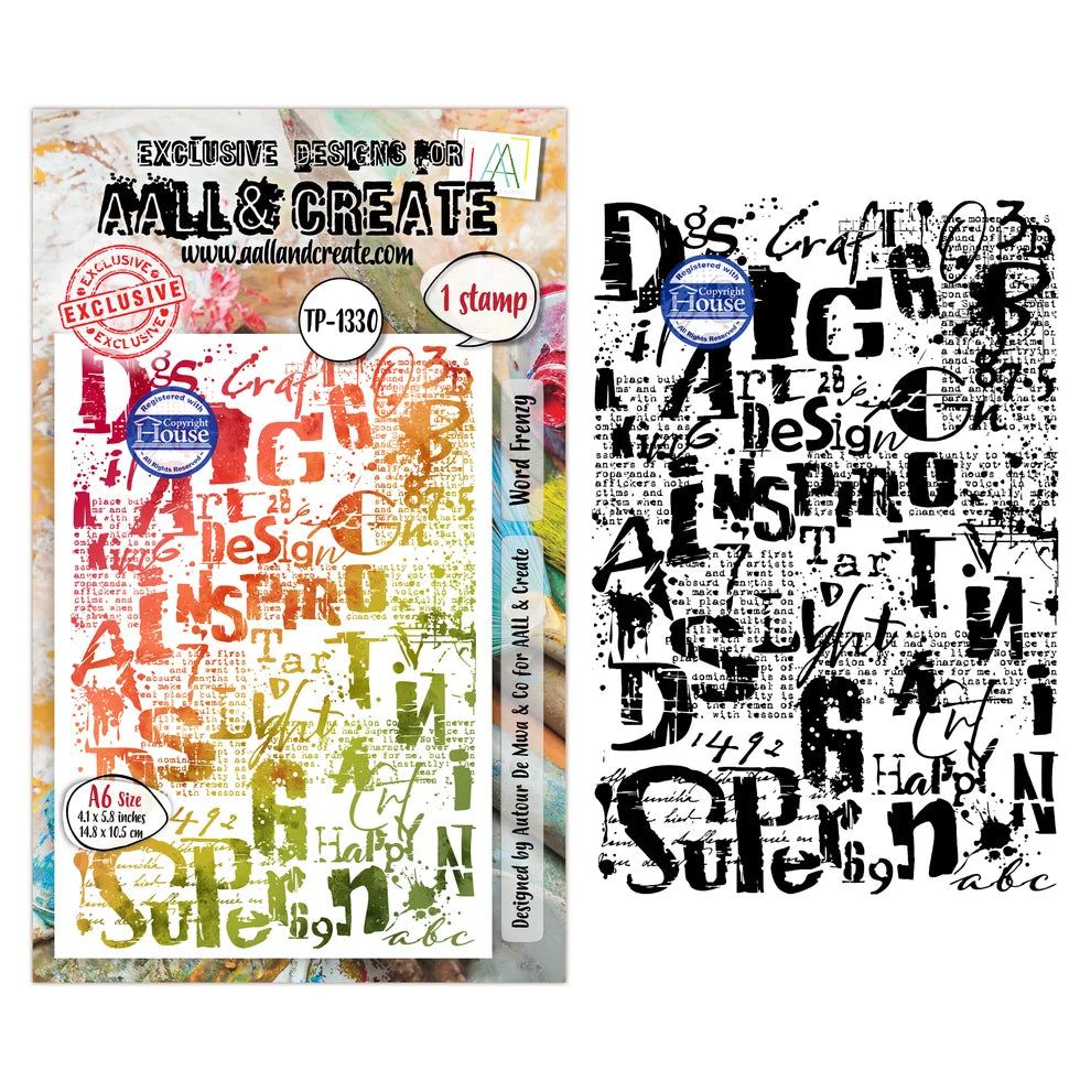 AALL & CREATE - A6 Stamps -Word Frenzy TP - 1130