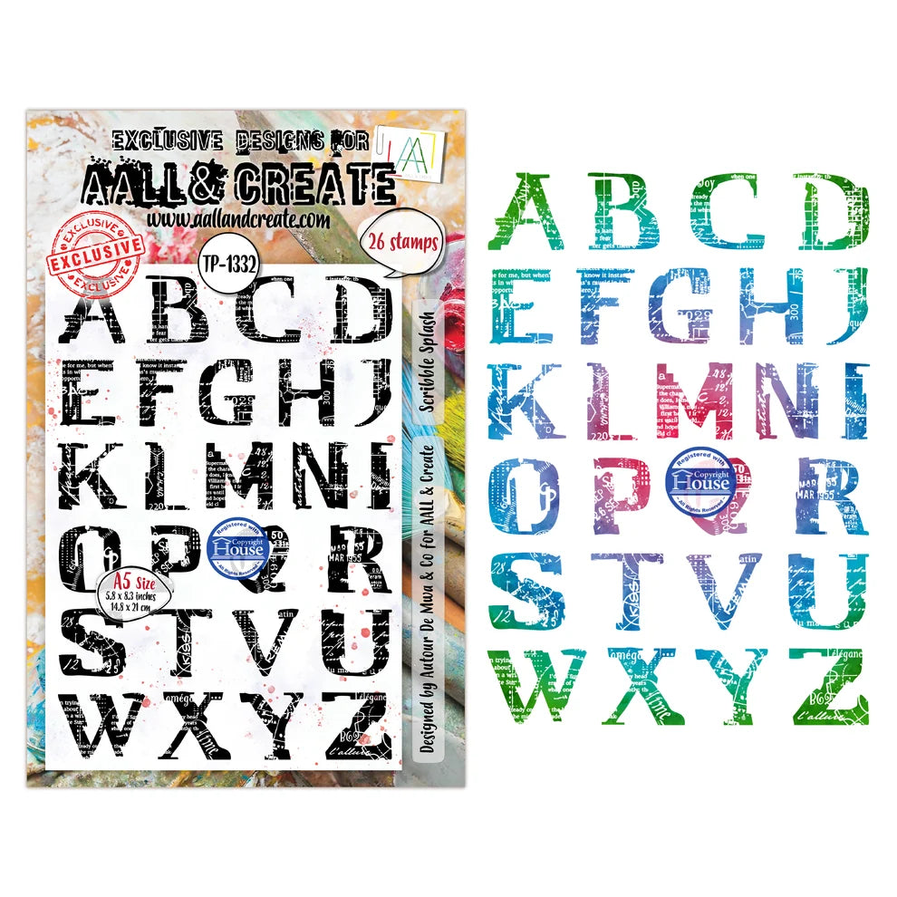 AALL & CREATE - A6 Stamps - Scribble Splash TP - 1332