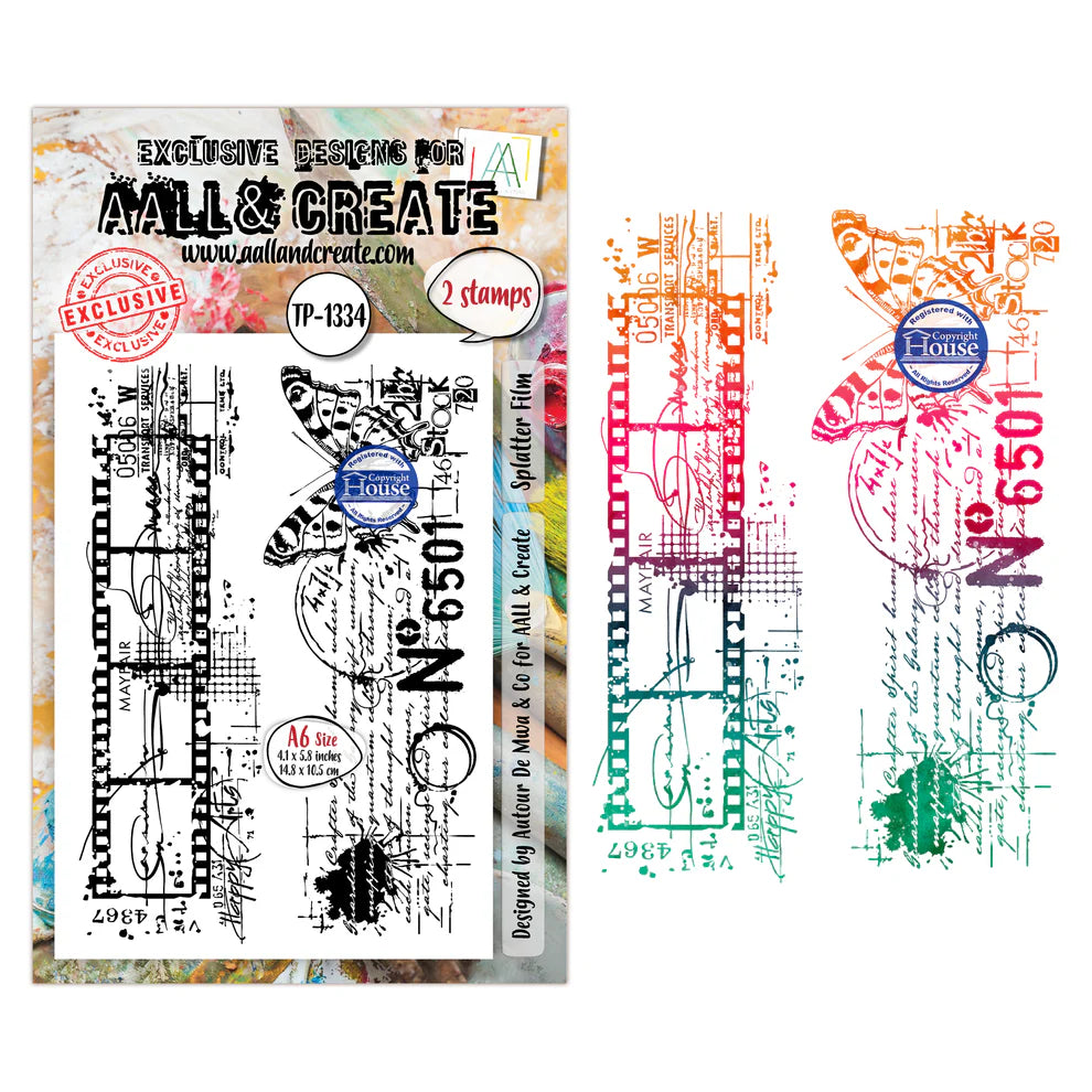 AALL & CREATE - A6 Stamps -Splatter Film #TP - 1334