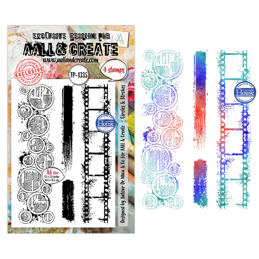 AALL & CREATE - A6 Stamps - Circles & Strokes #TP - 1335