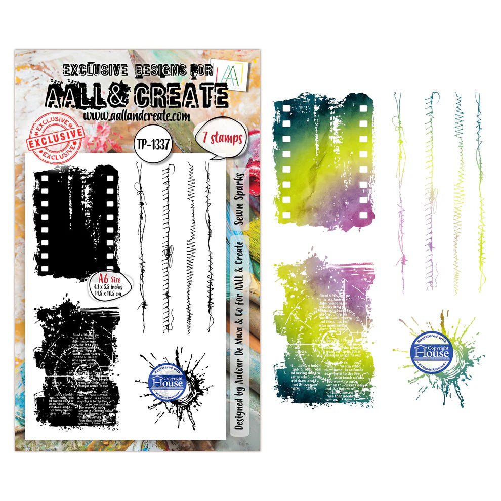 AALL & CREATE - A6 Stamps -Sewn Sparks #TP - 1337