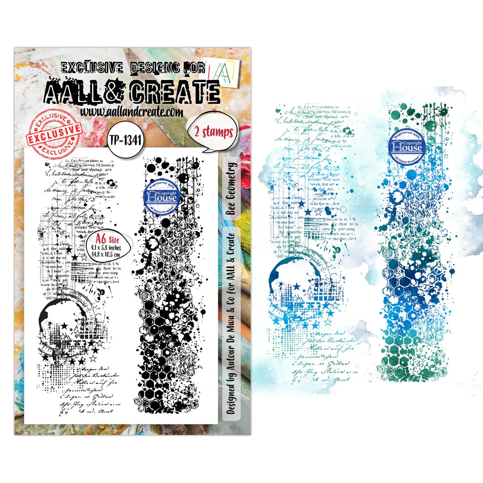 AALL & CREATE - A6 Stamps - Bee Geometry -#1341