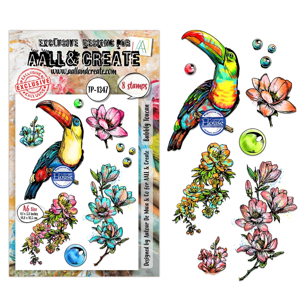 AALL & CREATE - A6 Stamps - Bubbly Toucan TP #1347