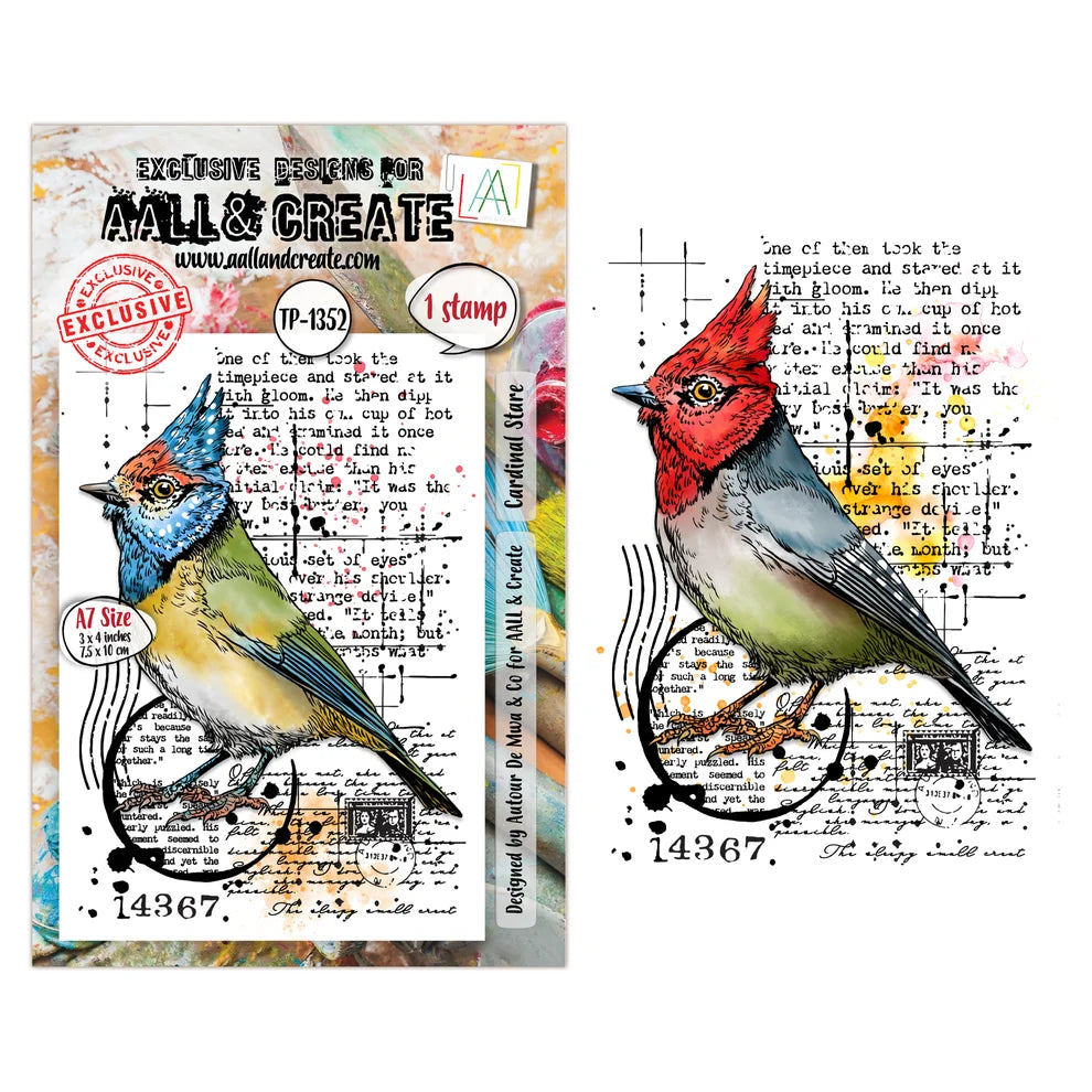 AALL & CREATE - A7 Stamps - Cardinal Stare  #1352