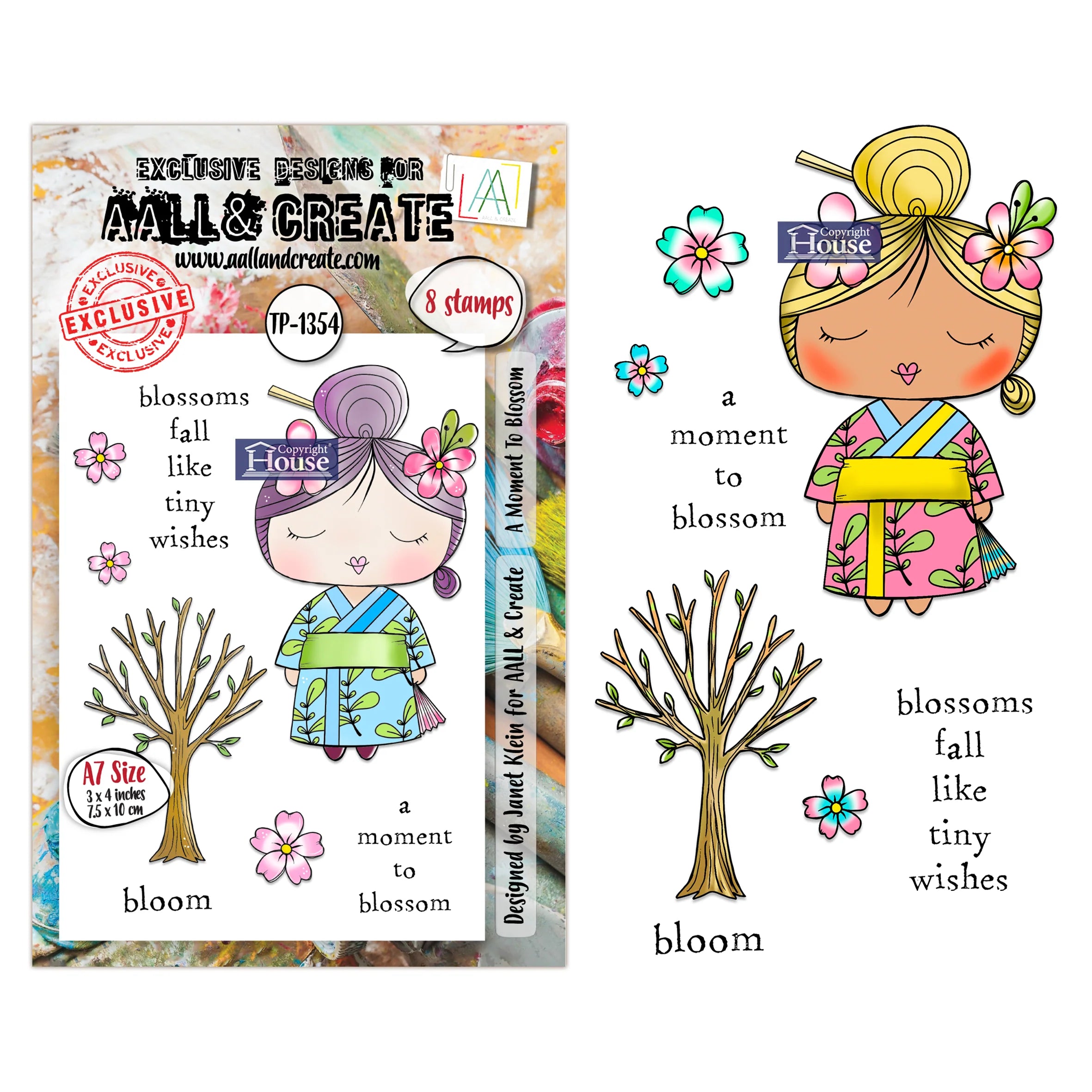 AALL & CREATE - A7 Stamps - A Moment To Blossom #1354