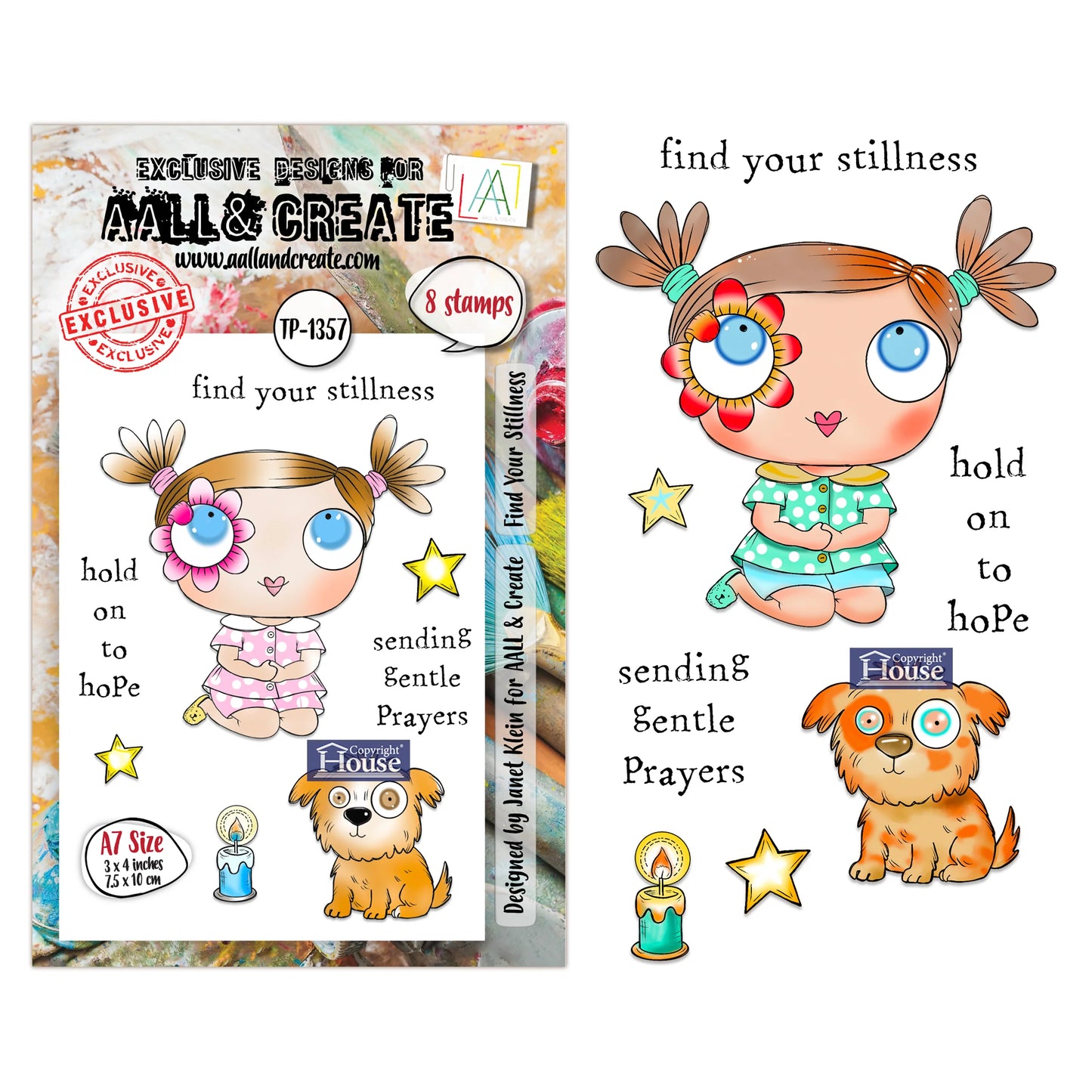 AALL & CREATE - A7 Stamps - Find Your Stillness #1357