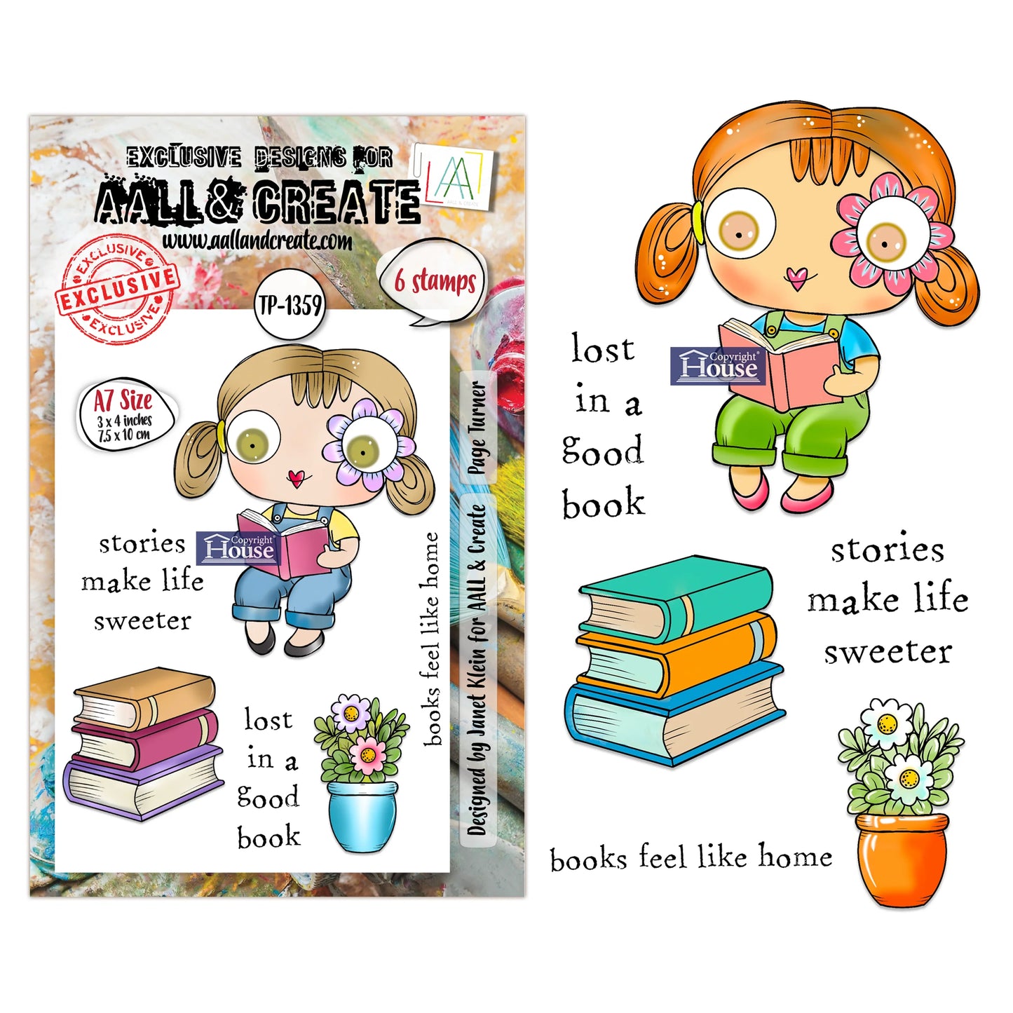 AALL & CREATE - A7 Stamps - Page Turner  #1359