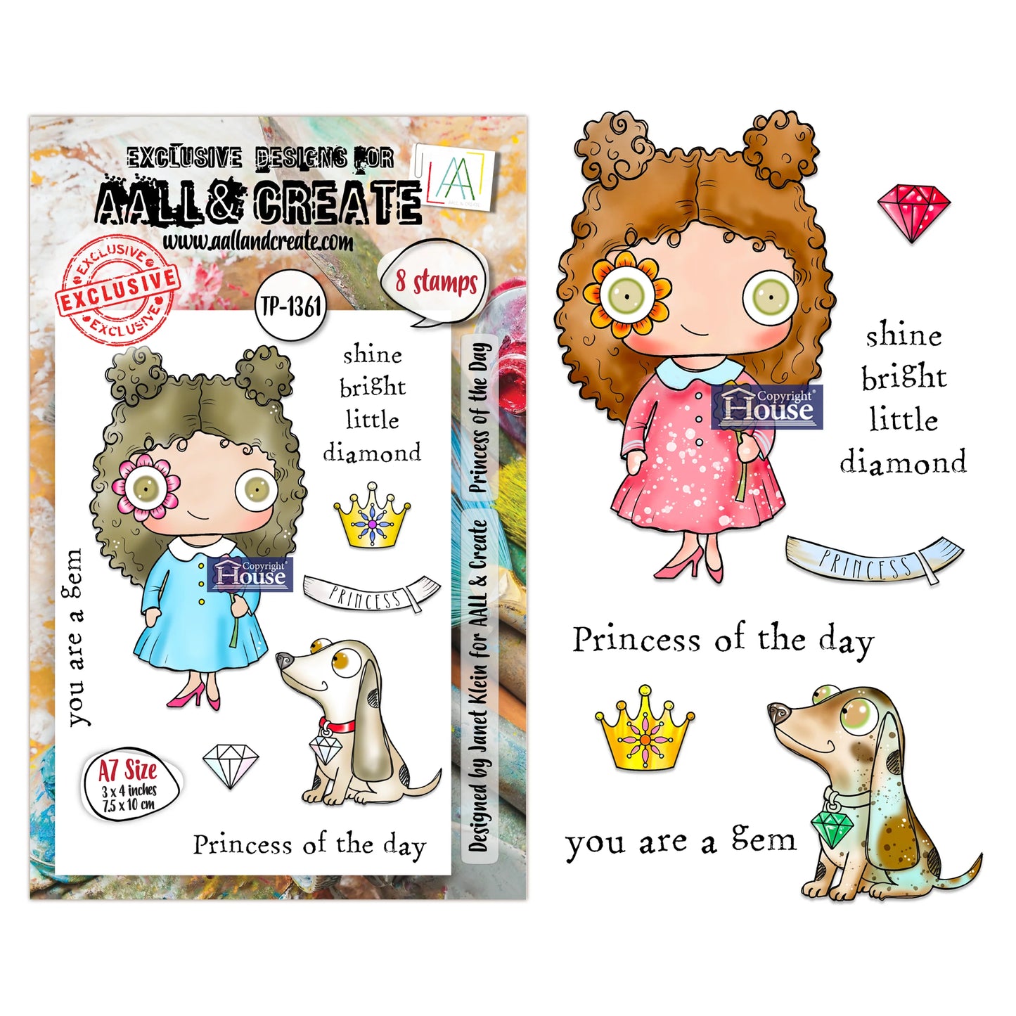 AALL & CREATE - A7 Stamps - Princess Of The Day  #1361
