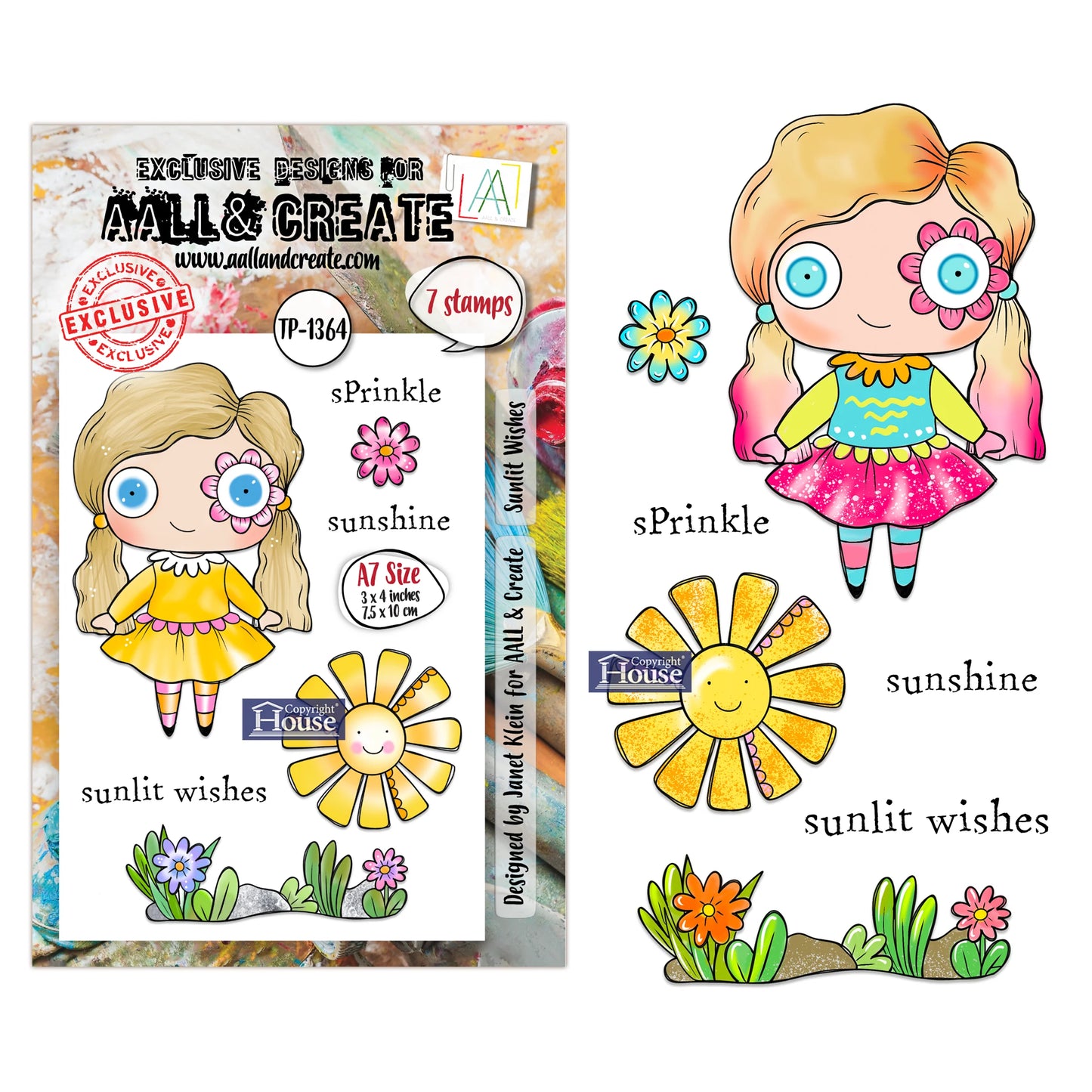 AALL & CREATE - A7 Stamps - Sunlit Wishes #1364