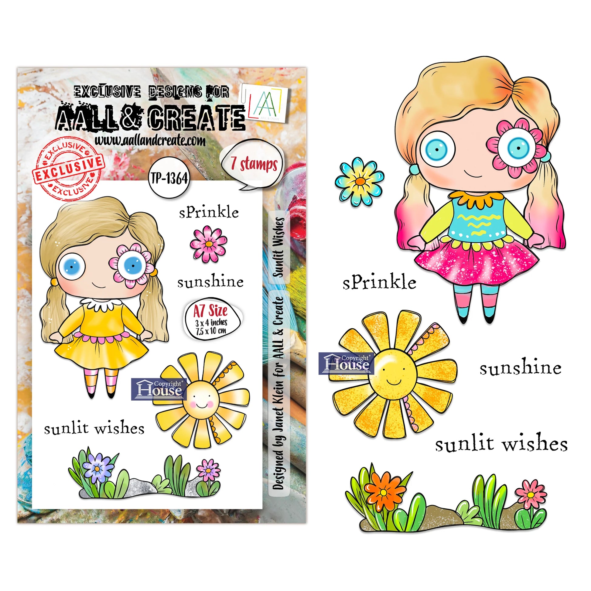 AALL & CREATE - A7 Stamps - Sunlit Wishes #1364