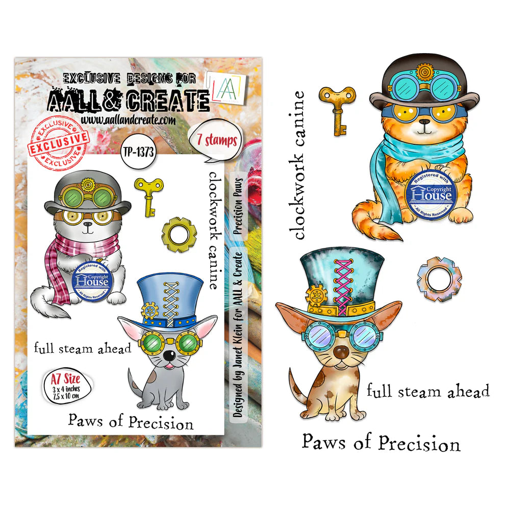AALL & CREATE - A7 Stamps - Precision Paws - #1373