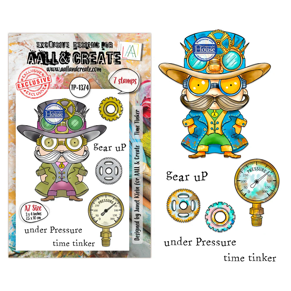 AALL & CREATE - A7 Stamps - Time Tinker - #1374