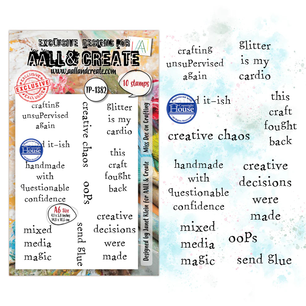 AALL & CREATE - A6 Stamps - Miss Dee On Crafting #1382