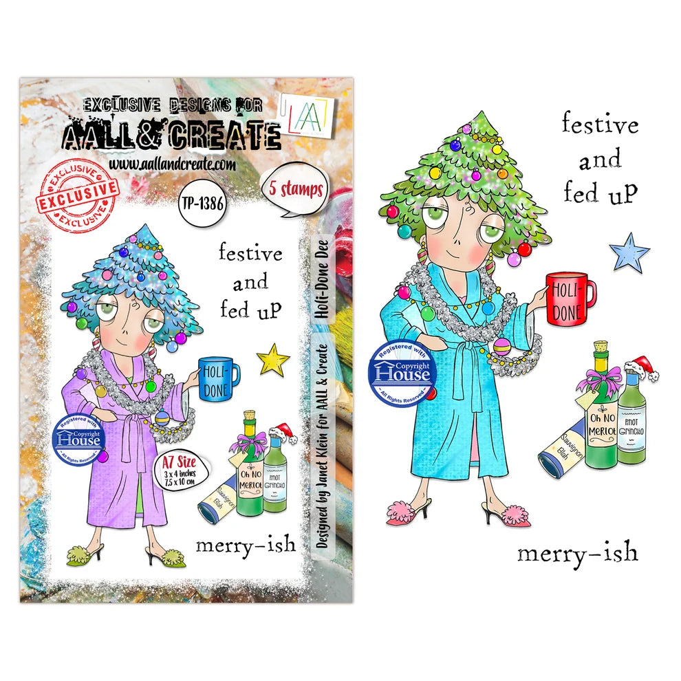 AALL & CREATE - A7 Stamps - Holi-Done Dee  #1386
