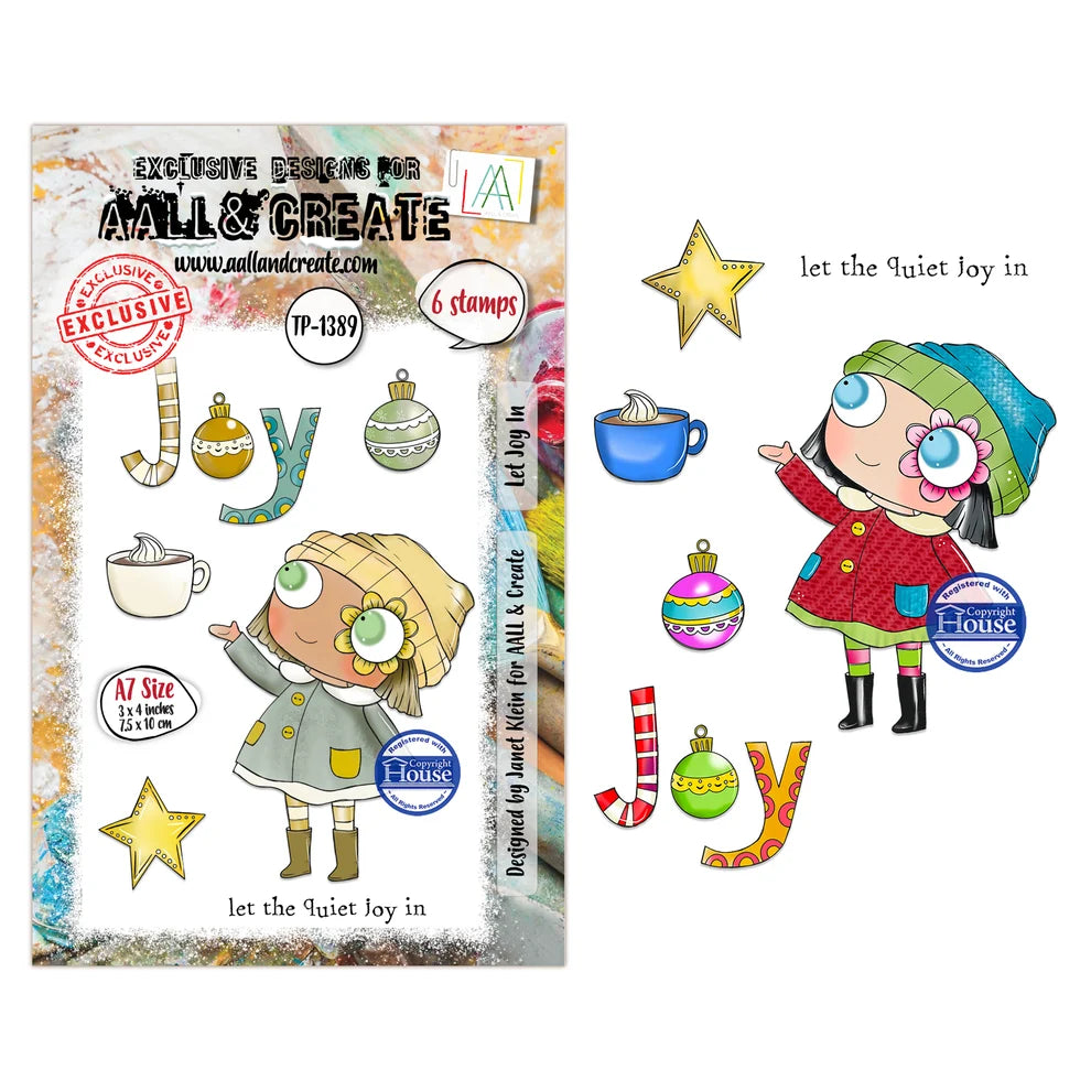 AALL & CREATE - A7 Stamps - Let Joy In  #1389