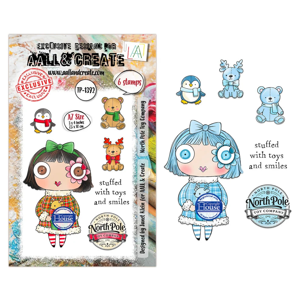 AALL & CREATE - A7 Stamps - North Pole Toy Company #1392