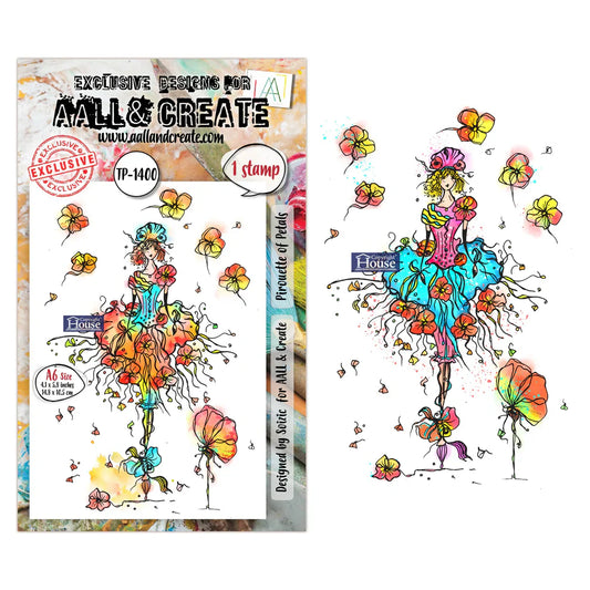 AALL & CREATE - A6 Stamps -Pirouette Of Petals  #TP - 1400