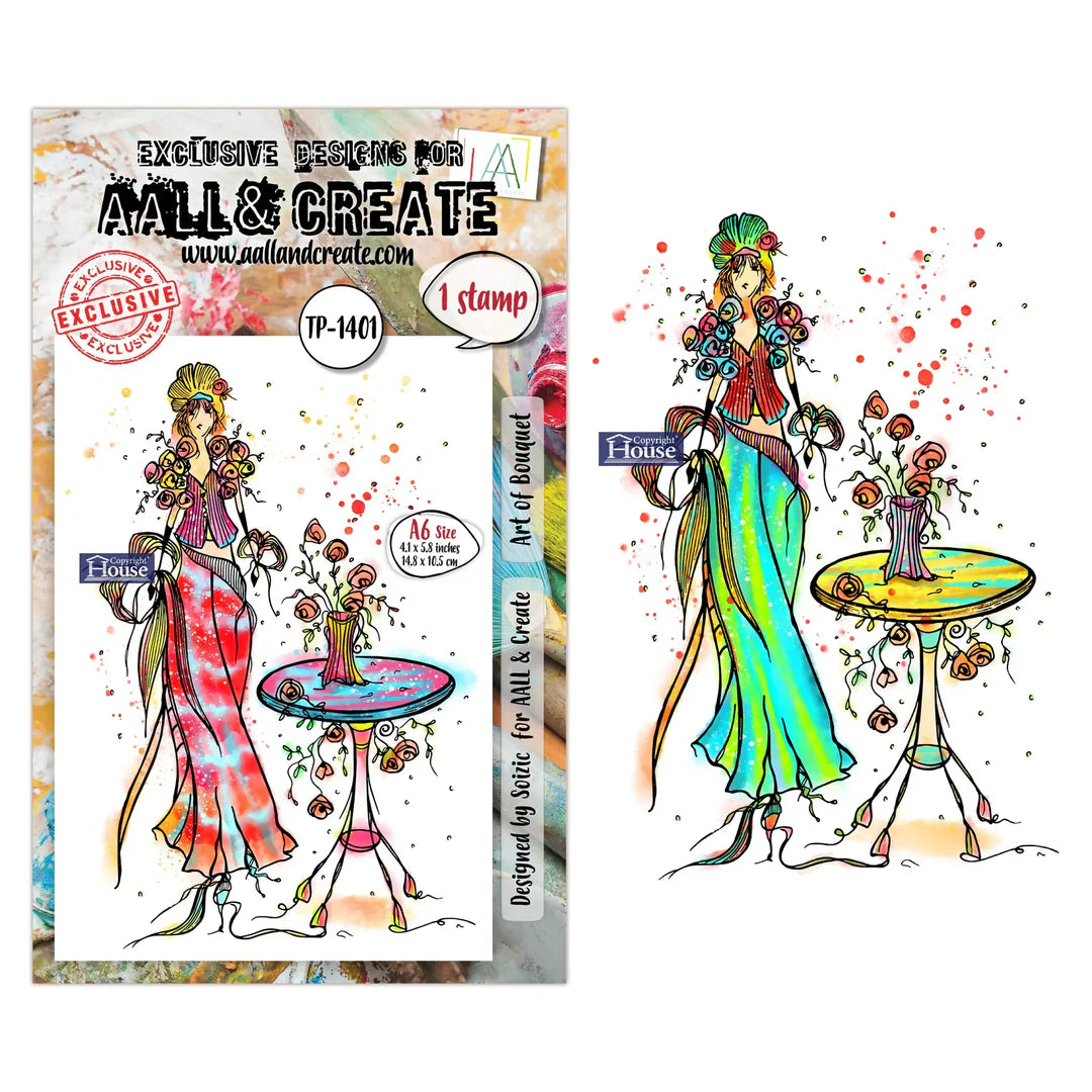 AALL & CREATE - A6 Stamps - Art Of Bouquet  #TP - 1401