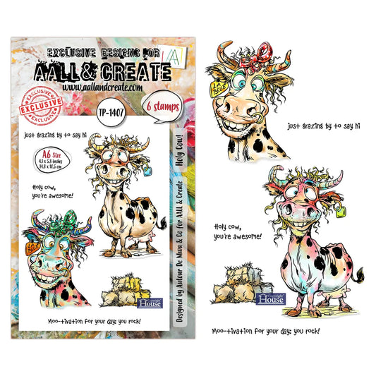 AALL & CREATE - A6 Stamps - Holy Cow!  #TP - 1407
