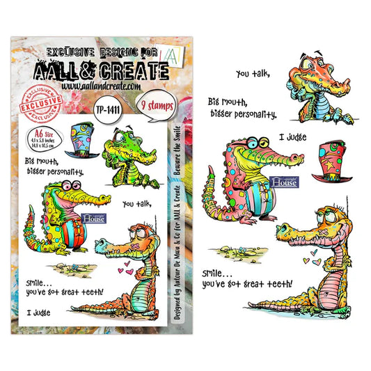 AALL & CREATE - A6 Stamps - Beware  The Smile  #TP - 1411