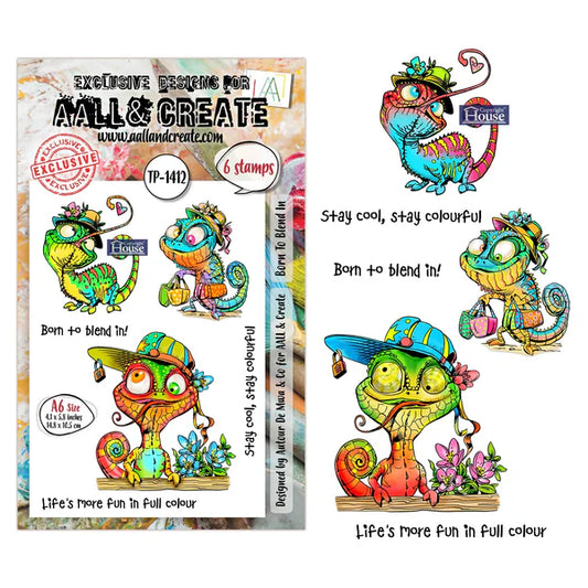 AALL & CREATE - A6 Stamps - Born To Blend In  #TP - 1412