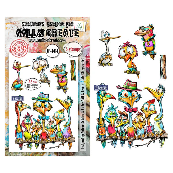 AALL & CREATE - A6 Stamps - Sir Chirps-A-Lot  #TP - 1414
