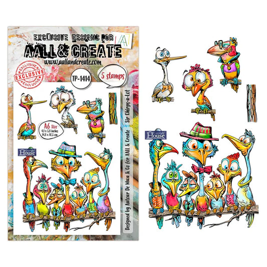 AALL & CREATE - A6 Stamps - Sir Chirps-A-Lot  #TP - 1414