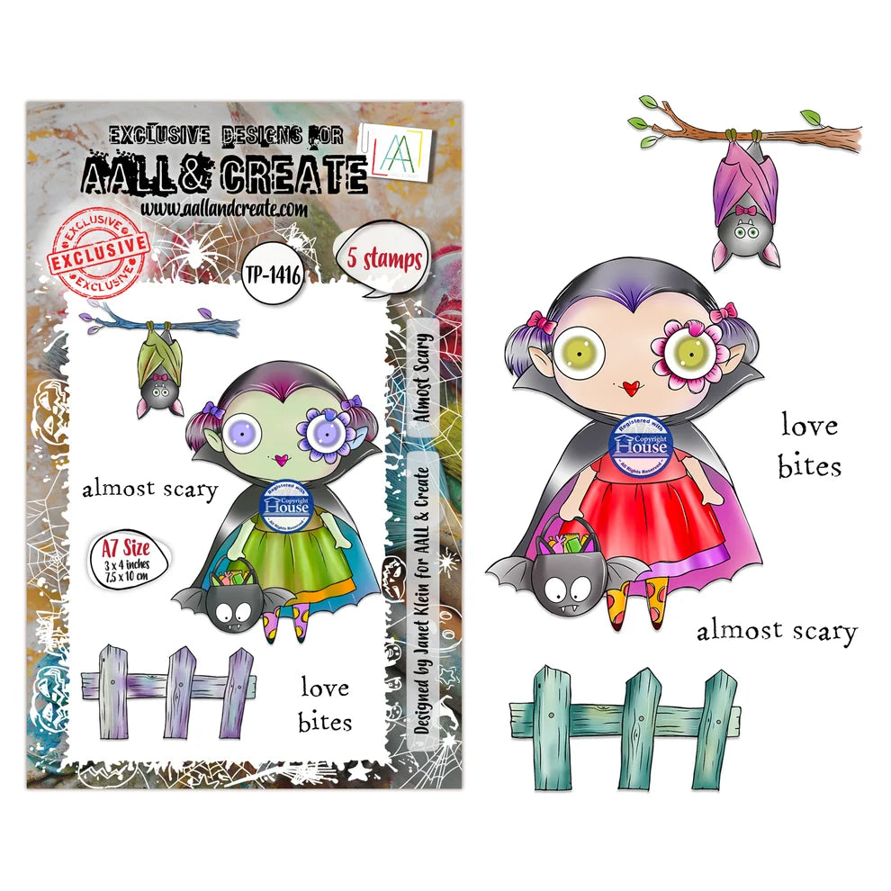 AALL & CREATE - A7 Stamps - Almost Scary #1416