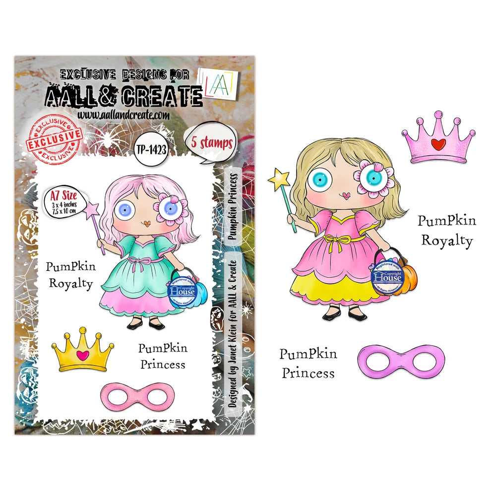 AALL & CREATE - A7 Stamps - Pumpkin Princess #1423