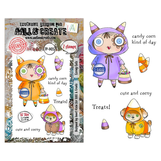 AALL & CREATE - A7 Stamps - Corny Cute #1425