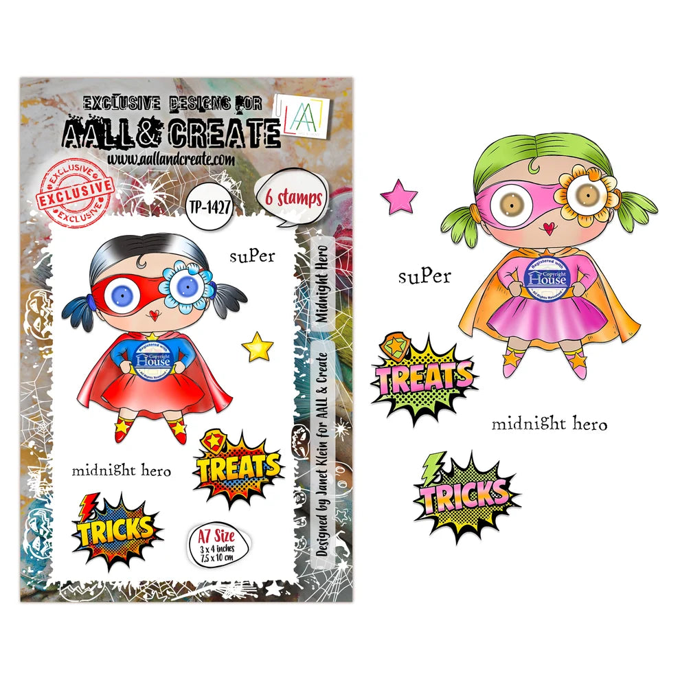 AALL & CREATE - A7 Stamps - Midnight Hero #1427