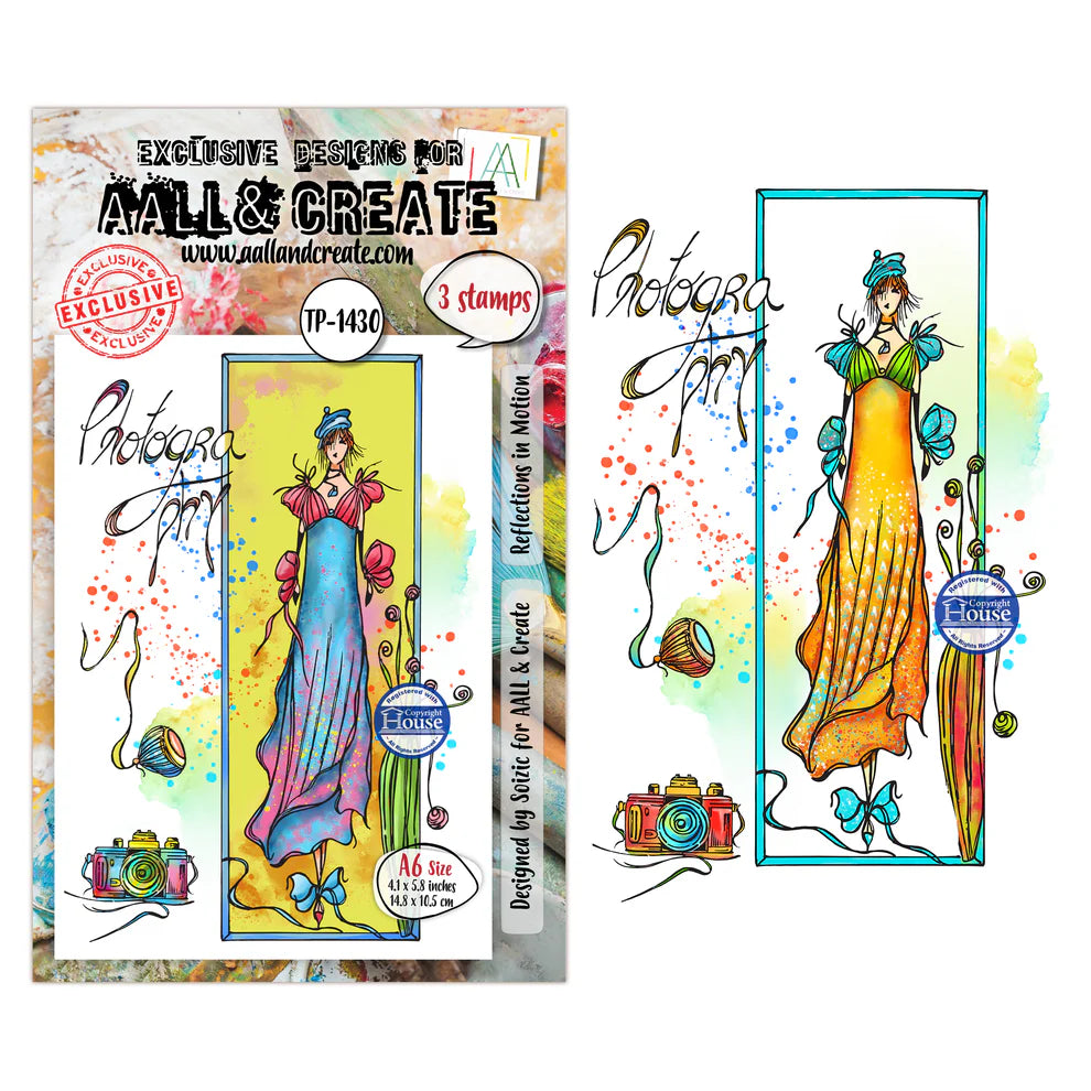 AALL & CREATE - A6 Stamps - Reflections in Motion  #TP - 1430