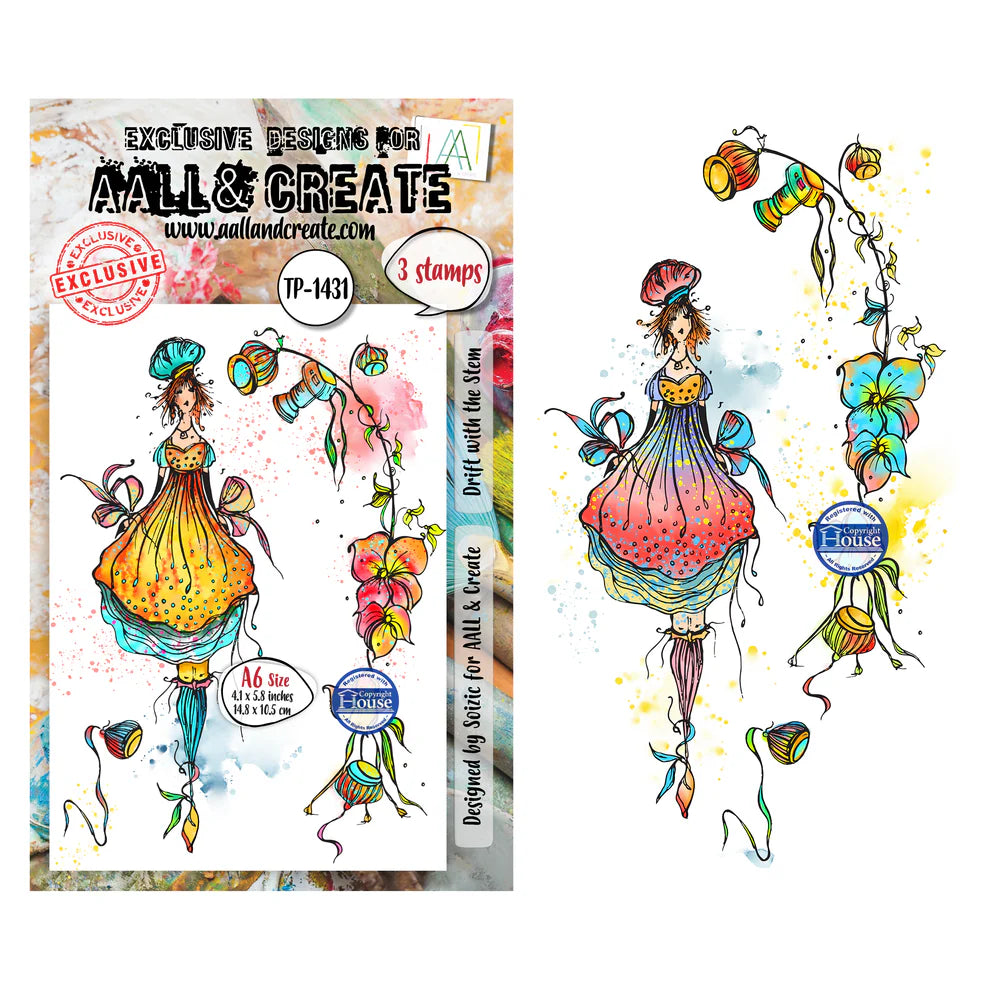 AALL & CREATE - A6 Stamps - Drift With The Stem  #TP - 1431