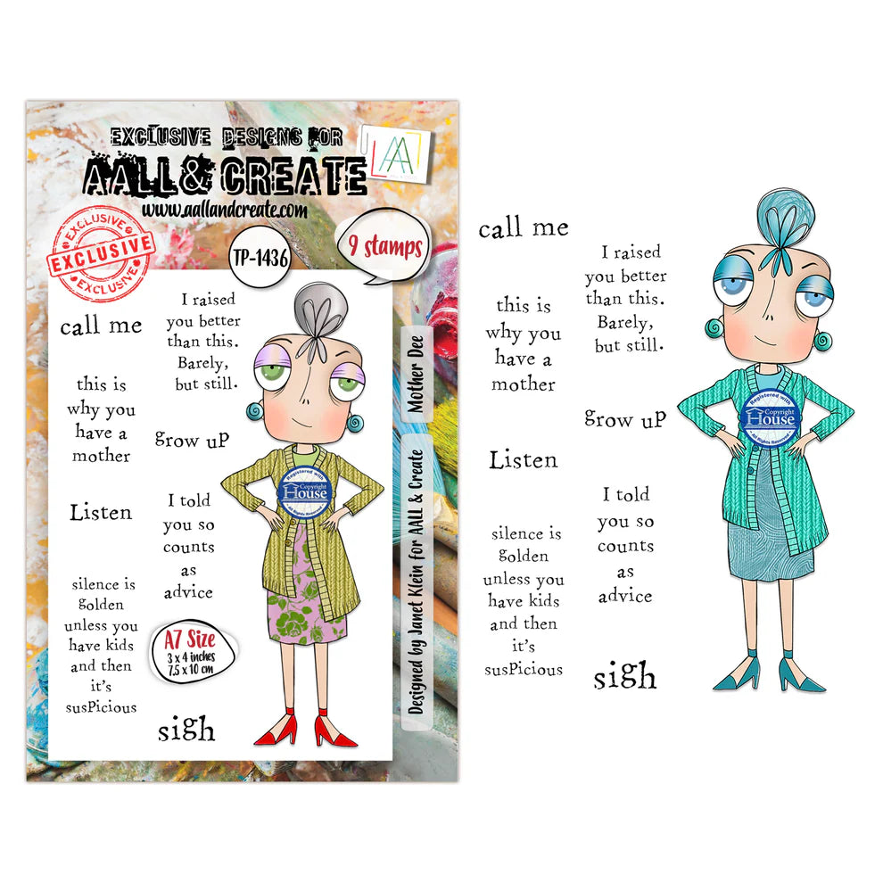 AALL & CREATE - A7 Stamps - Mother Dee  #1436