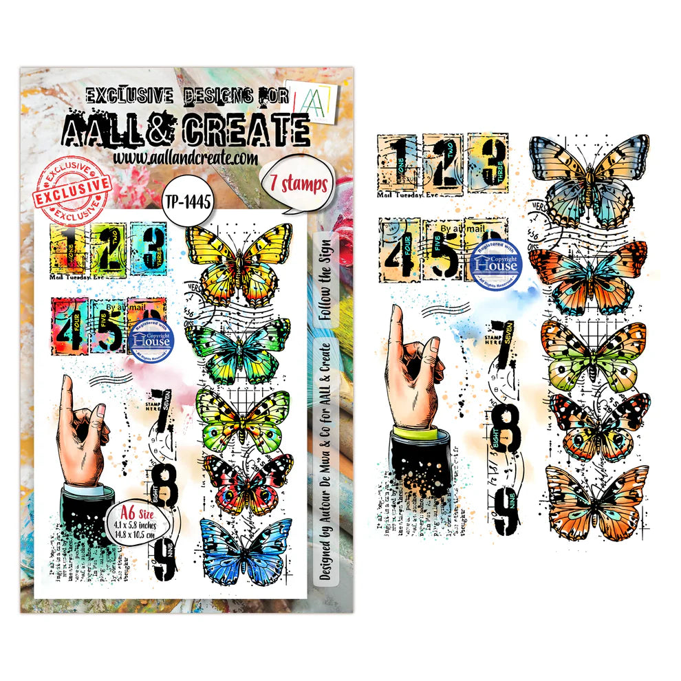 AALL & CREATE - A6 Stamps - Follow The Sign -#1445