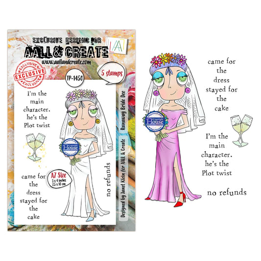 AALL & CREATE - A7 Stamps - Runaway Bride Dee  #1450