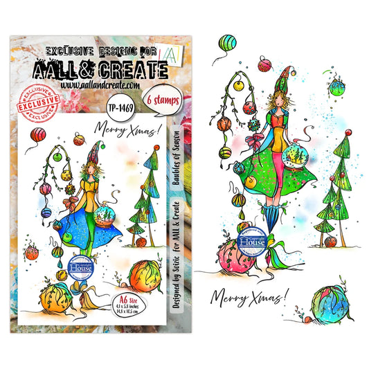 AALL & CREATE - A7 Stamps - Baubles Of Season TP - 1469